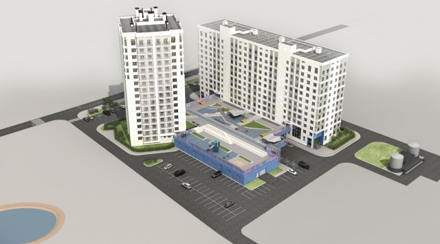 1 комн., 44 м², Монолитно-каркасный, Автодорожная 3