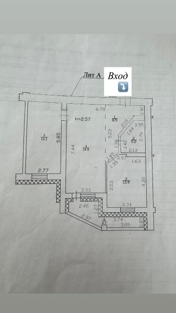 2 комн., 69 м², Блочный, Центр - район пл. Дружбы 10