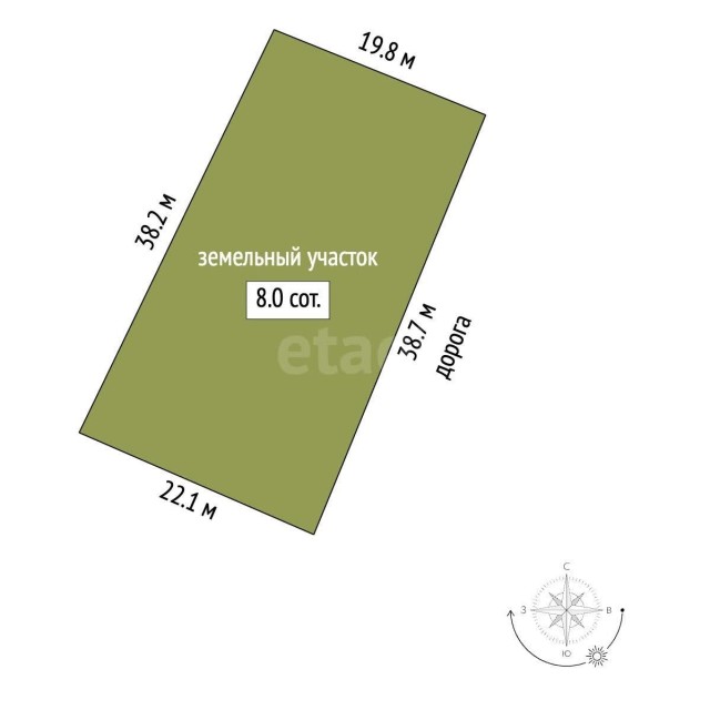 796 м², земельные участки, продаю 6