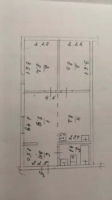3 комн., 39 м², Каркасно-щитовой, Поселок Геологов, Борисовка-1