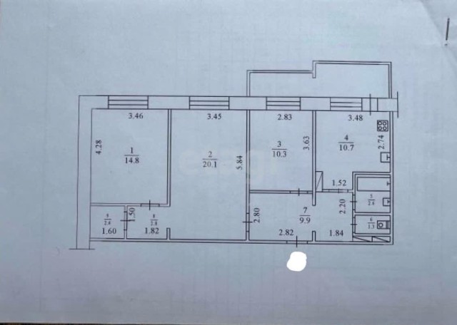3 комн., 75 м², 112 серия, Студгородок 3