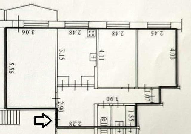 3 комн., 61 м², КПД, Апельсин 3