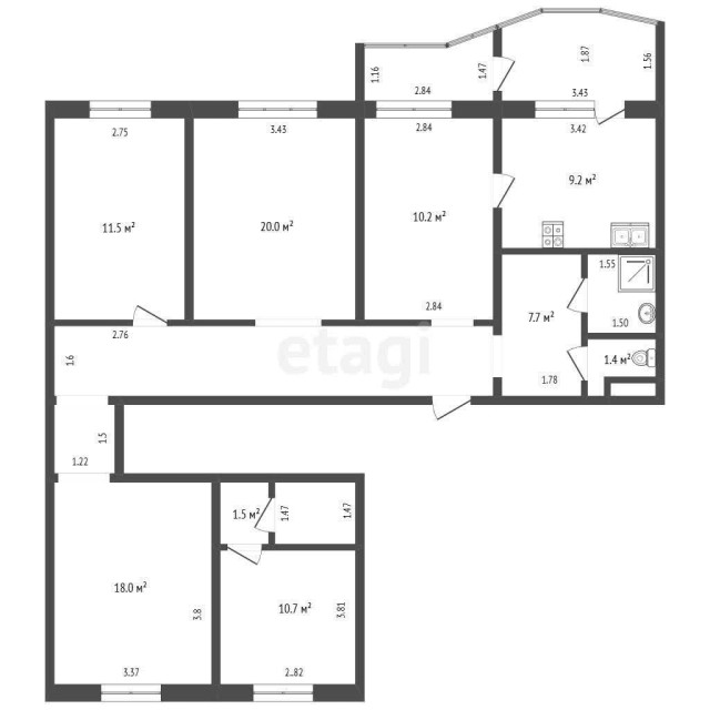 Больше 4 комн., 105 м², 112 серия, Муус Хайа 3