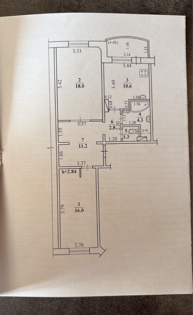 2 комн., Блочный, 203 мкрн. 6