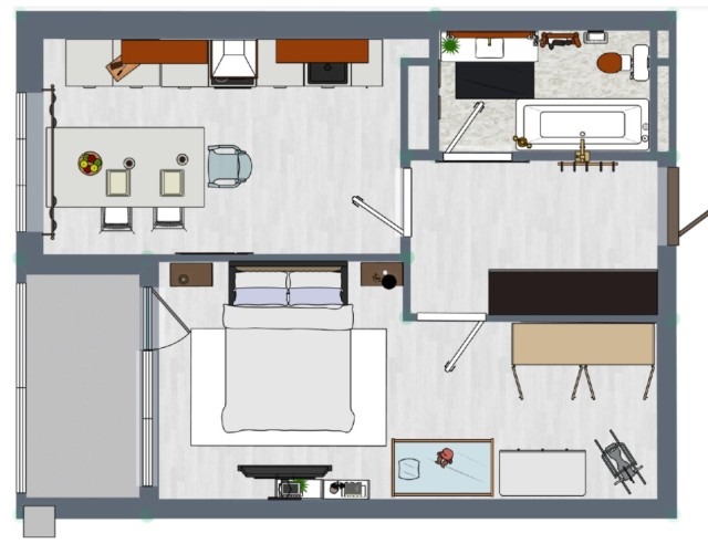 1 комн., Монолитно-каркасный