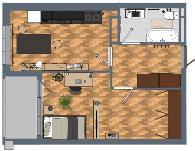 1 комн., Монолитно-каркасный 3