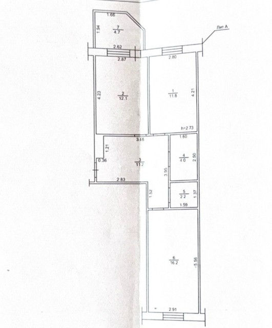 2 комн., Монолитно-каркасный, 203 мкрн. 11