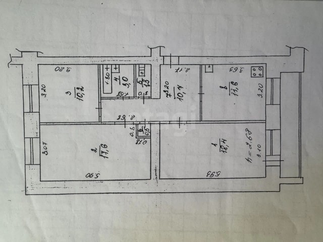 3 комн., 73 м², Инд. планировка, Площадь Победы 12