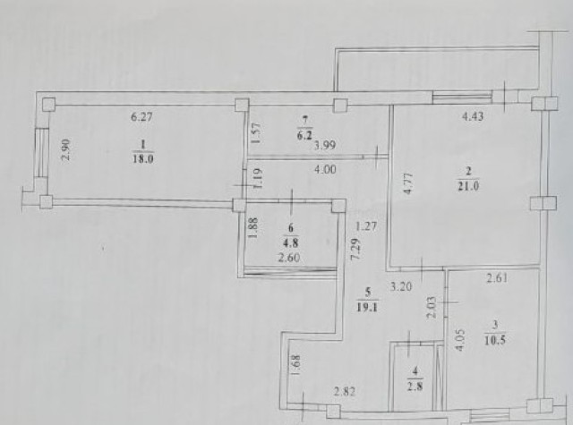 2 комн., 86 м², Блочный, Кинотеатр Лена 8