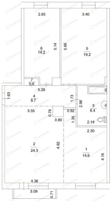 3 комн., 88 м², Блочный, Центр - район пл. Ленина 12