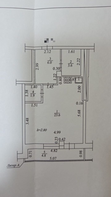 Студия, 39 м², Монолитно-каркасный, 16 квартал 9