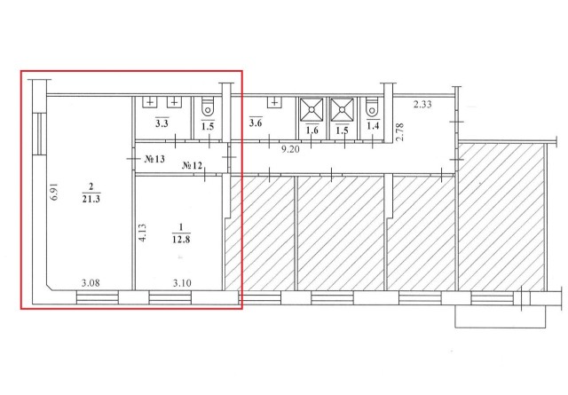 2 комн., 42 м², КПД, ДСК 9