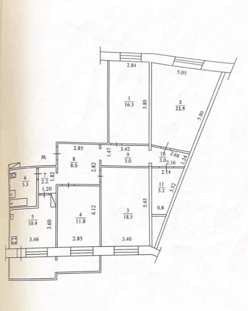 4 комн., 108 м², 112 серия, 202 мкрн. 18