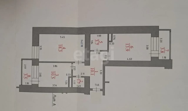 2 комн., Монолитно-каркасный, Рабочий городок, Водоканал 3