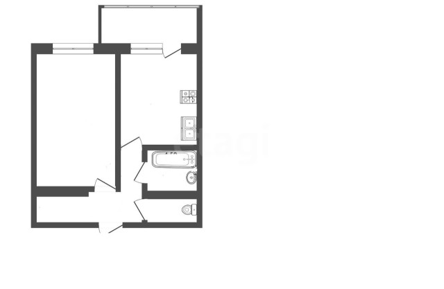 1 комн., 39 м², Монолитно-каркасный, Центр - район пл. Дружбы 3
