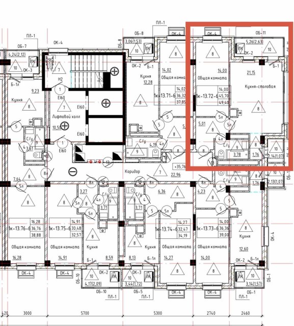 1 комн., 50 м², Монолитно-каркасный, Областная больница, рынок "Манньыаттаах" 8