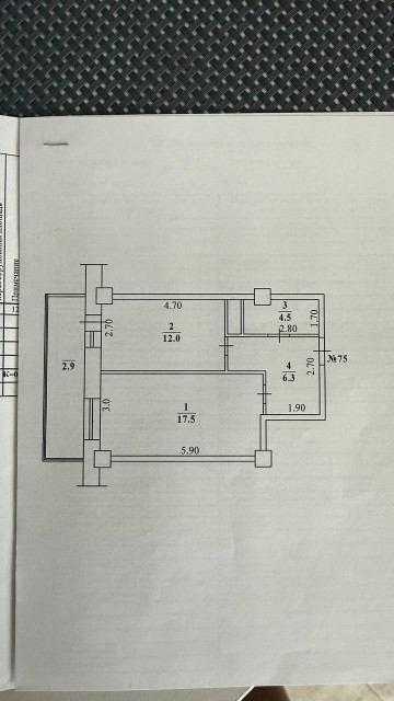 1 комн., 43 м², Монолитно-каркасный, Сахацирк 15