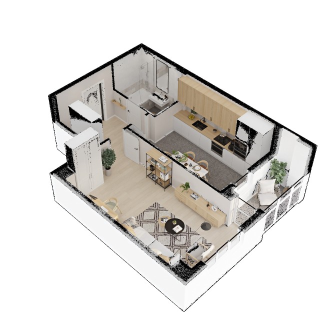1 комн., 43 м², Монолитно-каркасный, Центр - район пл. Комсомольская 7