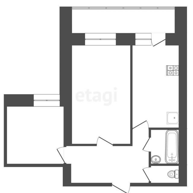 2 комн., 55 м², Инд. планировка, Площадь Победы 3