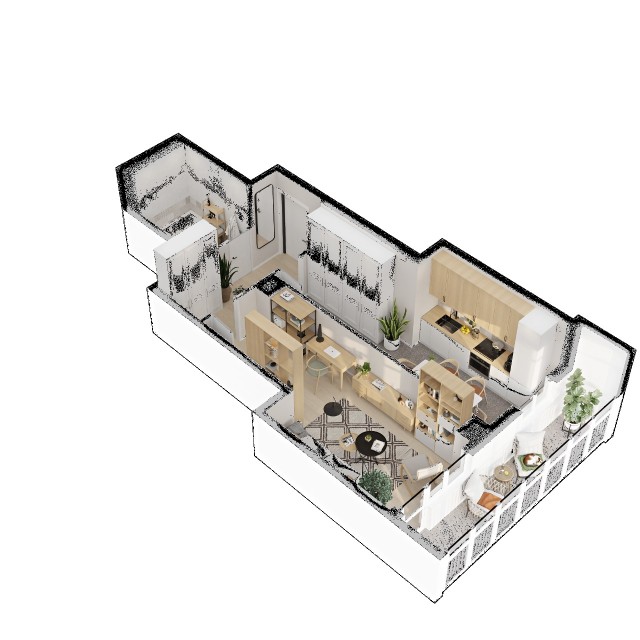 1 комн., 42 м², Монолитно-каркасный, Палладиум 3