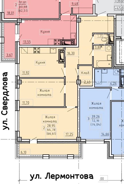 2 комн., Монолитно-каркасный, Вавилон 3