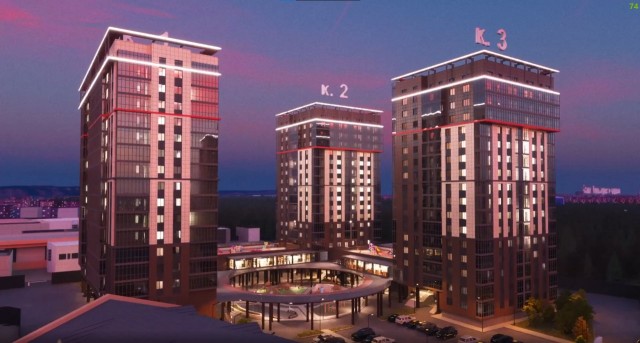 1 комн., 43 м², Монолитно-каркасный, Центр - район пл. Комсомольская