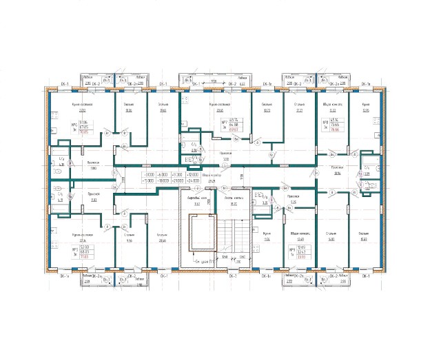 3 комн., 74 м², Монолитно-каркасный, Авиапорт