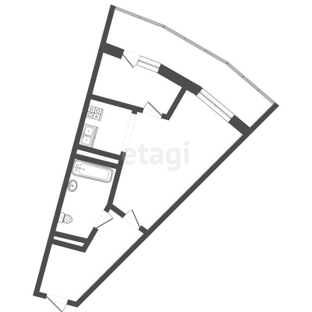1 комн., 32 м², Монолитно-каркасный, 203 мкрн. 3