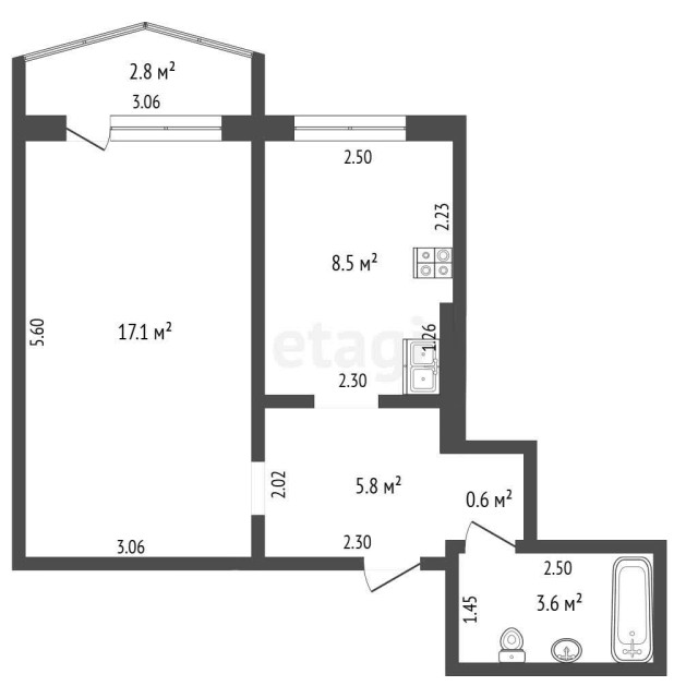 1 комн., 36 м², КПД, 202 мкрн. 4