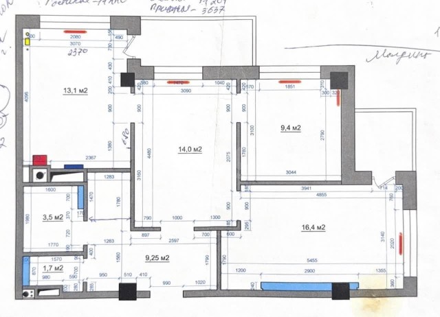 2 комн., 66 м², Монолитно-каркасный, Залог 3