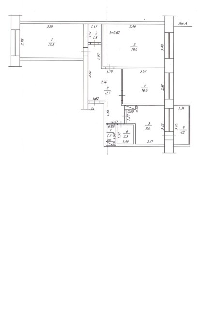 3 комн., 72 м², Инд. планировка, Авиапорт 20