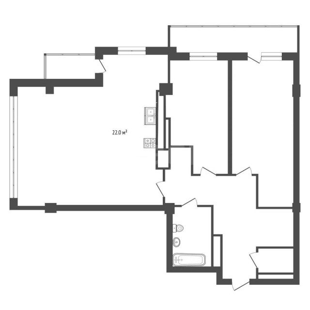 3 комн., 108 м², Монолитно-каркасный, 203 мкрн. 6