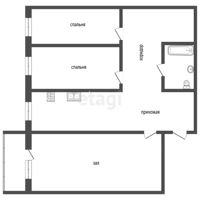 3 комн., 62 м², КПД, ГРЭС 3