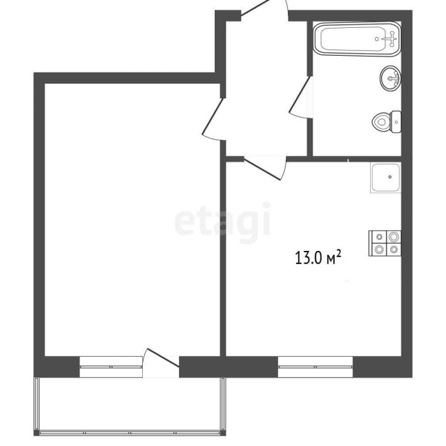 1 комн., 32 м², Монолитно-каркасный, Звездный 3