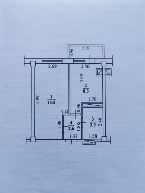 1 комн., 30 м², Монолитно-каркасный, Ильинка 2