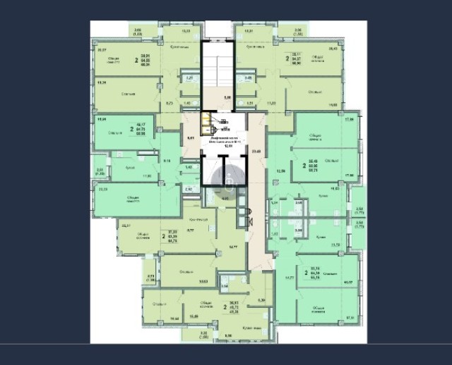 2 комн., 48 м², Монолитно-каркасный, Автодорожная 4