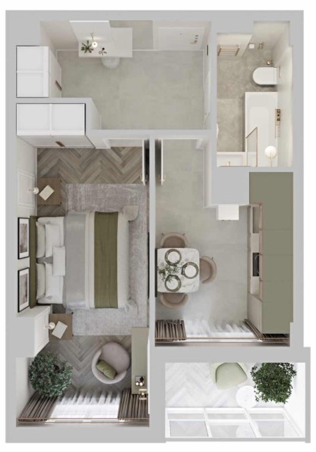 1 комн., 39 м², Монолитно-каркасный, Областная больница, рынок "Манньыаттаах" 4