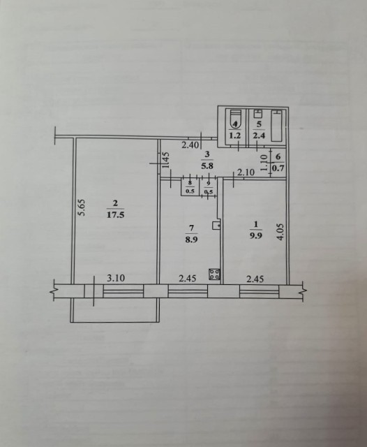 2 комн., 47 м², КПД, Жатай 3