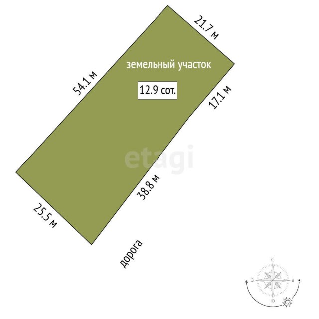 1290 м², земельные участки, продаю 11