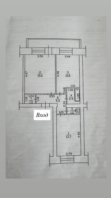 2 комн., 51 м², Блочный, Поселок Газовиков 9