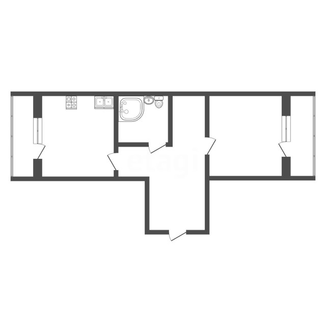 1 комн., 47 м², 112 серия, Центр - район пл. Комсомольская 3