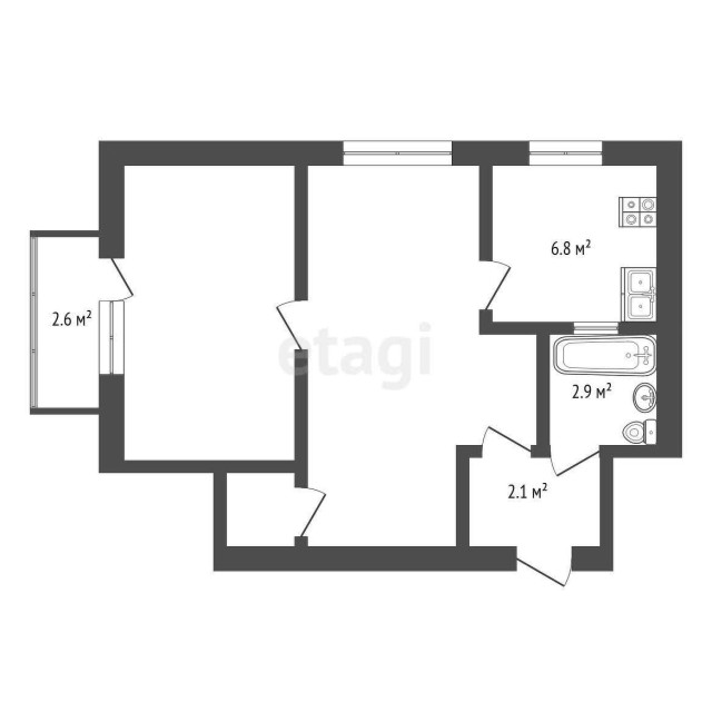 2 комн., 41 м², Хрущевка, Вавилон 3