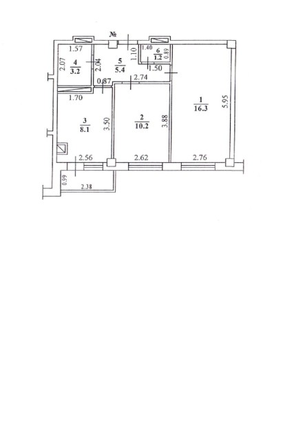 2 комн., 44 м², Монолитно-каркасный, Ильинка 18