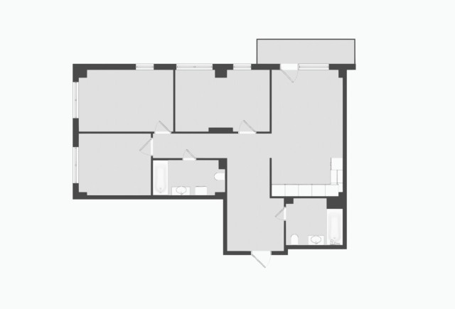 4 комн., 94 м², Монолитно-каркасный 2