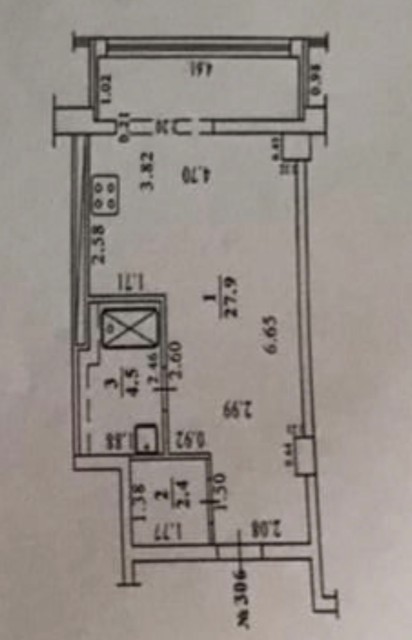 Студия, Монолитно-каркасный, 203 мкрн.