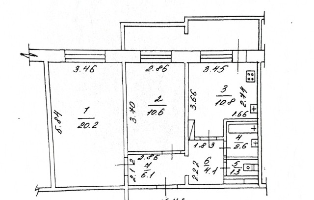 2 комн., 60 м², 112 серия, Центр - район пл. Дружбы 12