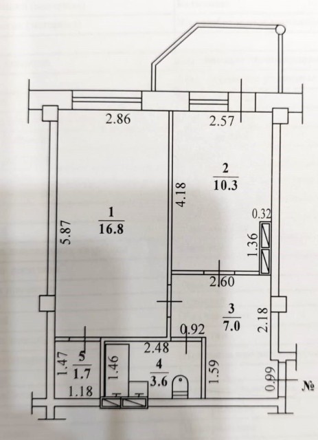 1 комн., 39 м², Блочный, Площадь Победы 12