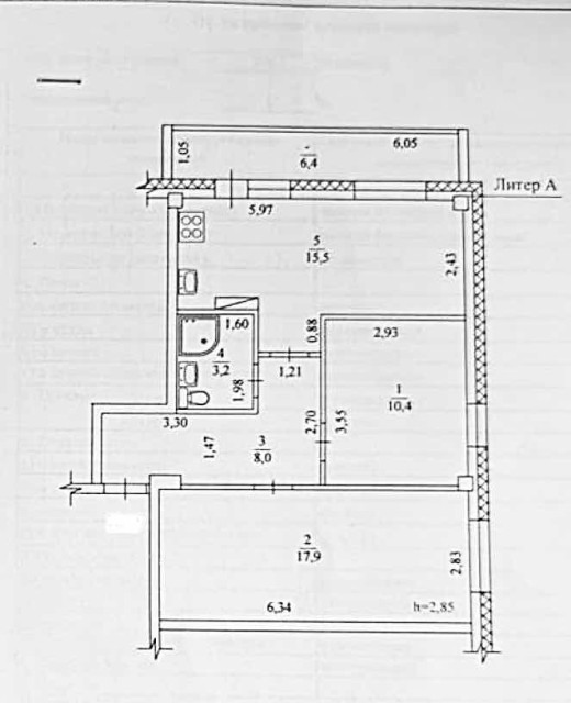 2 комн., 55 м², Блочный, Жатай 2