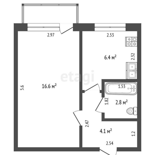 1 комн., 30 м², Блочный, Центр - район пл. Дружбы 3