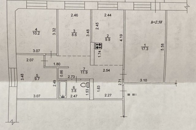 4 комн., КПД, ТЦ "Олонхо" 8